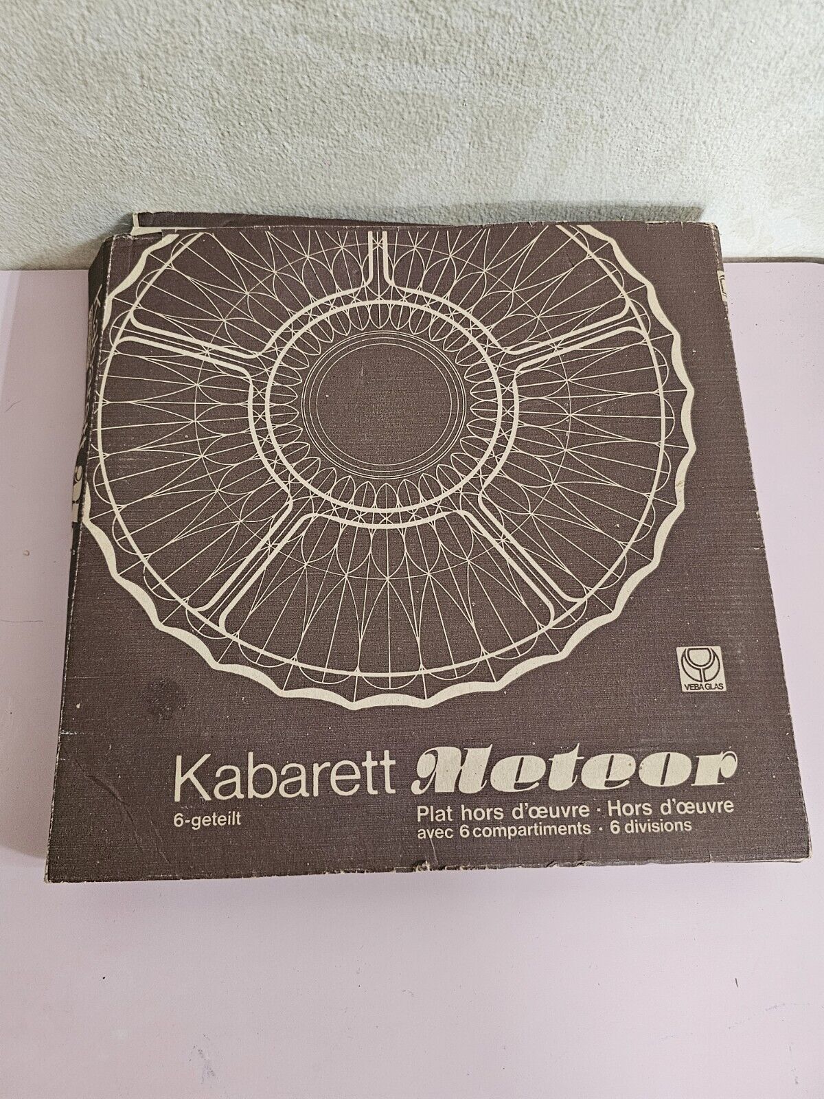 Vintage Kabarett Meteor Veba Glas Divided West Germany Relish Tray 11\