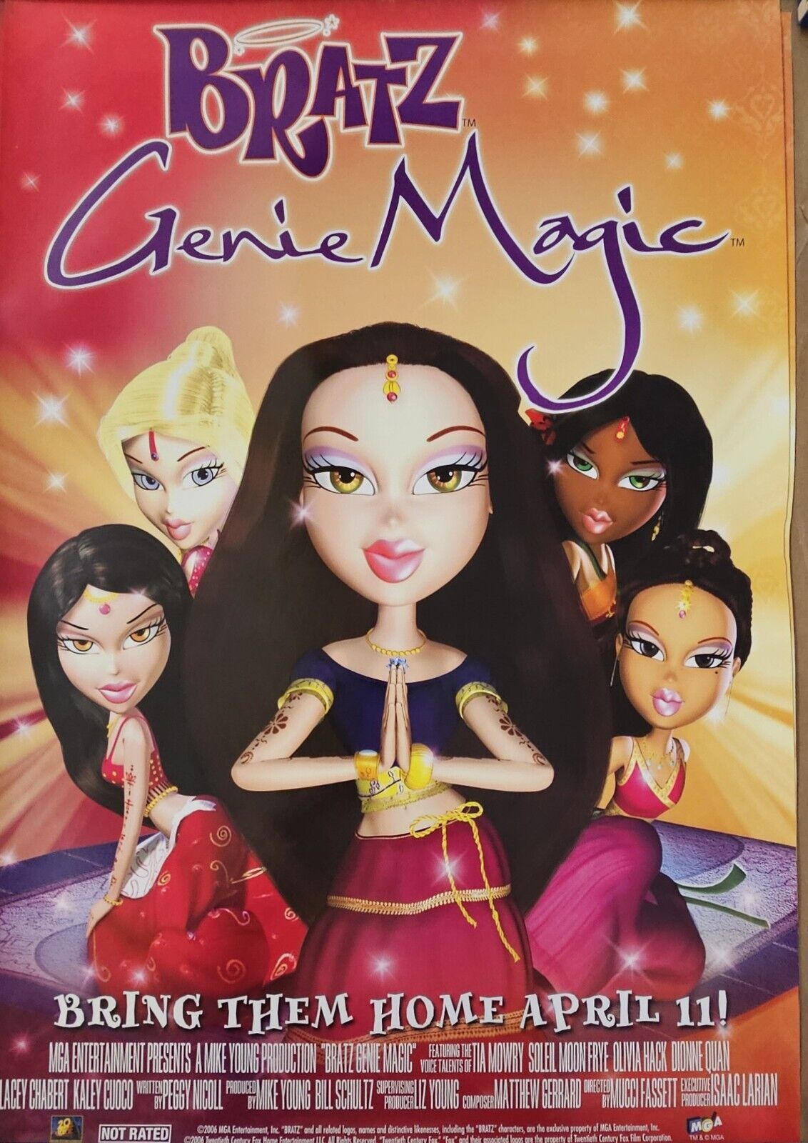 Animated movie Bratz Genie Magic  27 x 40   DVD movie poster