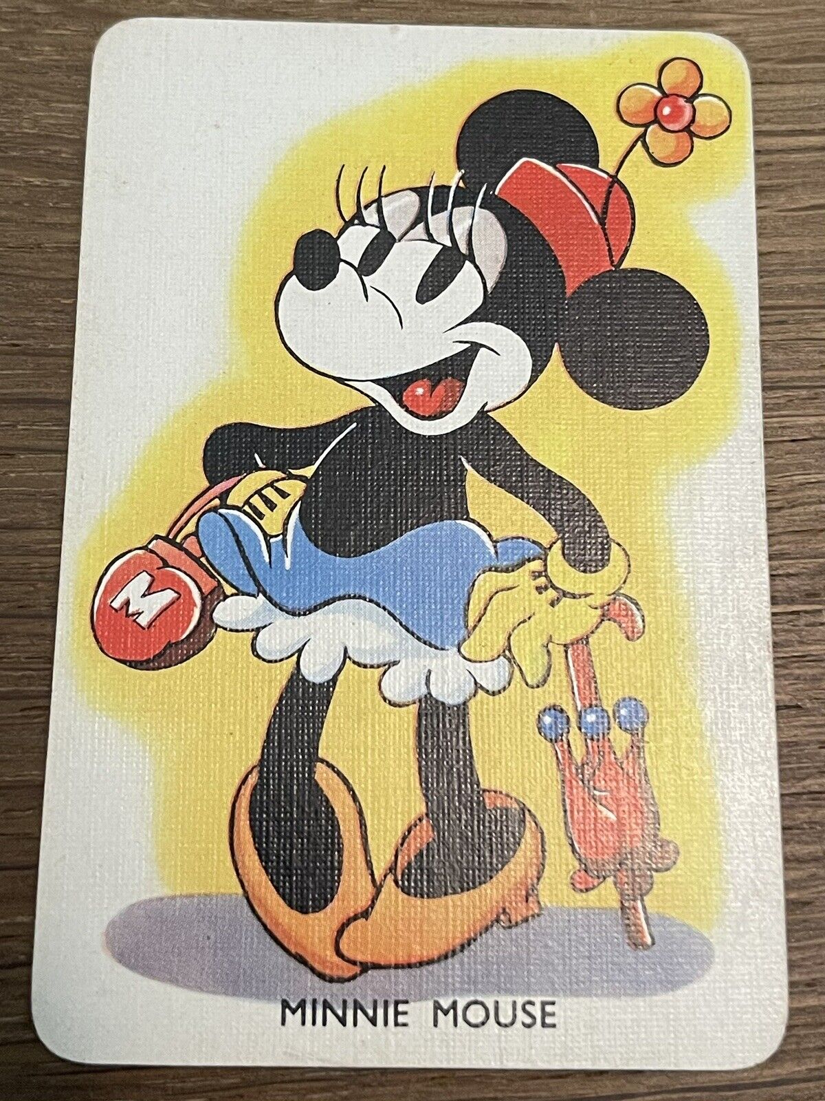 VINTAGE 1938 CASTELL MINNIE MOUSE SHUFFLED SYMPHONIES CARD NM-MINT+ AMAZING