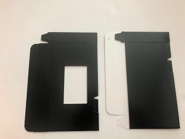 50 VHS Tape Cardboard Sleeve With Window, BLACK JS85 DA3V/BLACK WITH WINDOW(D24)