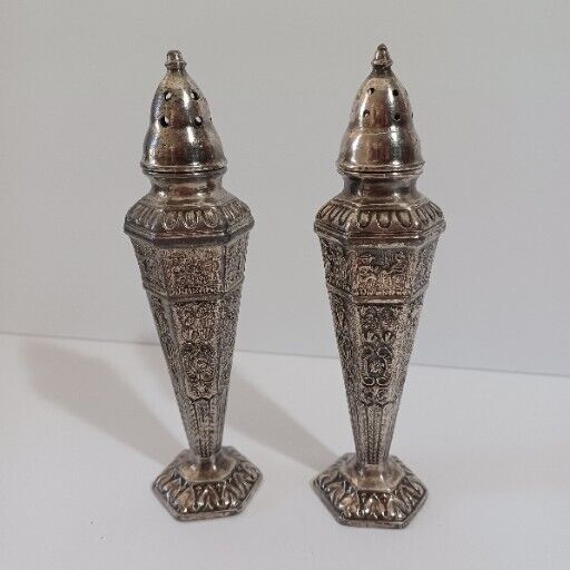 Cleopatra Silverplate Salt And Pepper Shakers