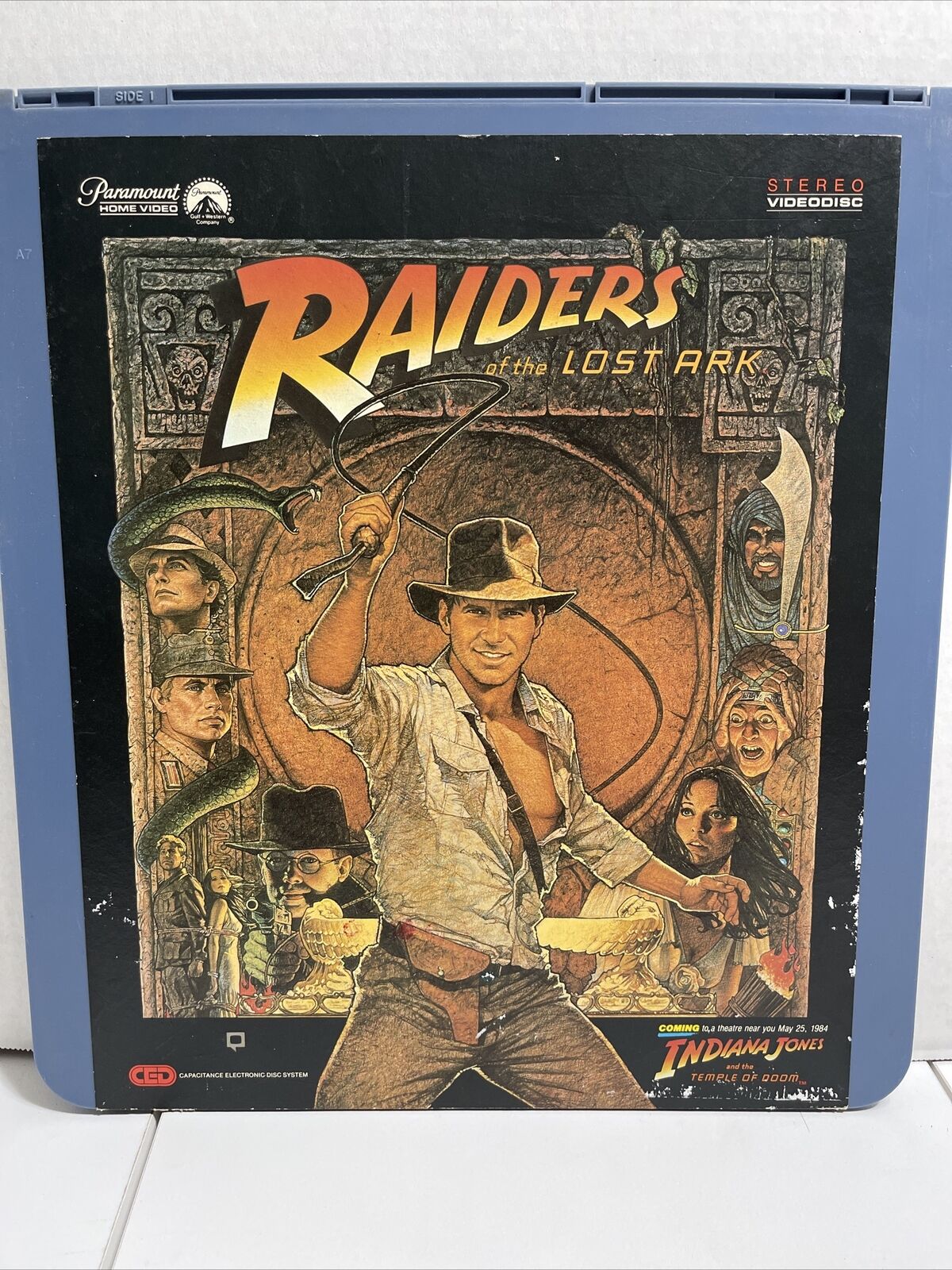 Vintage 1981 Raiders Of The Lost Ark RCA CED SelectaVision VideoDisc