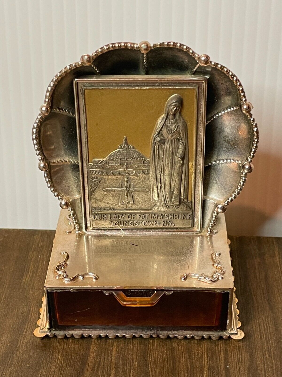 Vintage Our Lady Fatima Shrine Youngstown NY MCM Mini Trinket Christian Souvenir