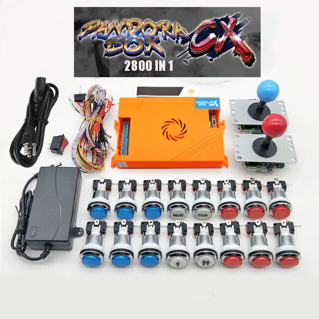 2 Player Pandora Box CX 2800 Kit Joystick LED Button DIY Arcade Machine kit