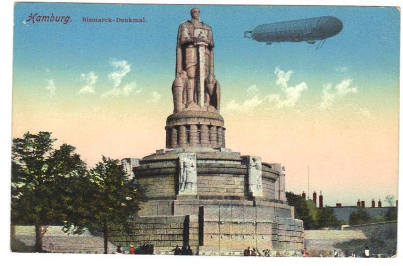 GERMANY 1925 BISMARCK ZEPPELIN HOVERING OVER HAMBURG