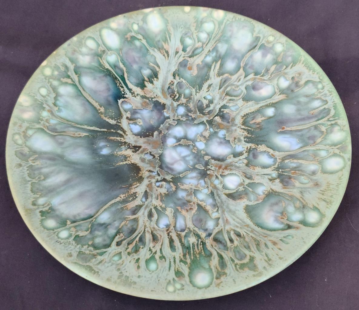 Beautiful Vintage Monterey Jade Decorative Pottery Plate – VGC – GORGEOUS