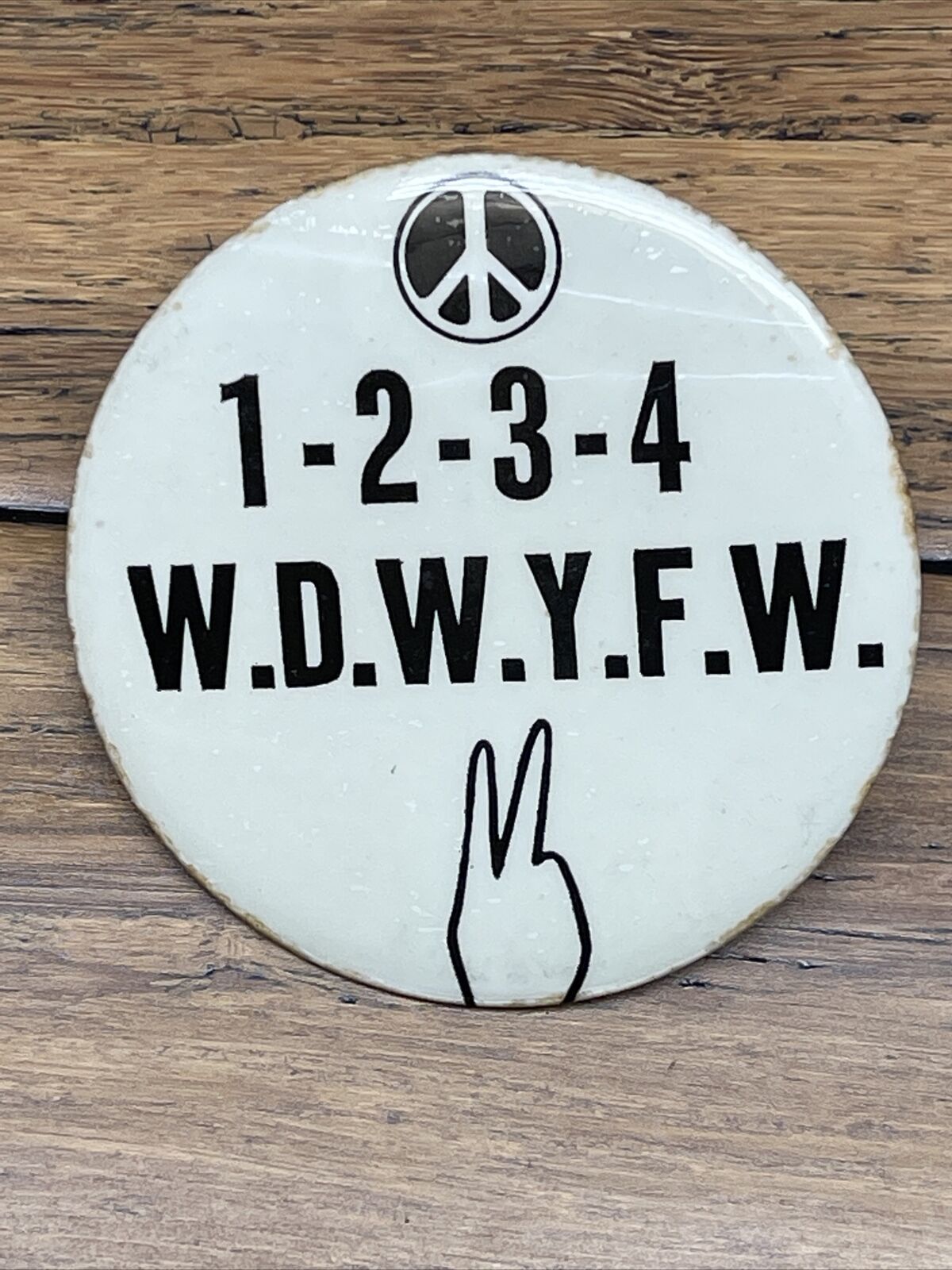 Lot Of 100 Vintage 1960s Vietnam War Protest Buttons 1-2-3-4 W.D.W.Y.F.W  JD