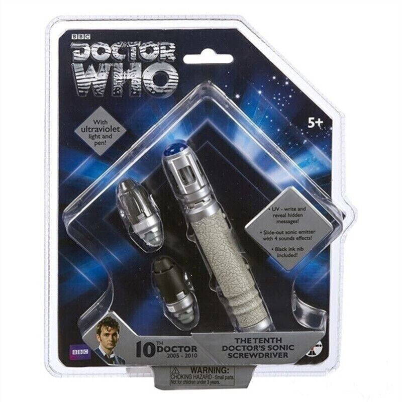 DOCTOR WHO 10th Doctor Sonic Screwdriver Ultraviolet Light & Pen Tool