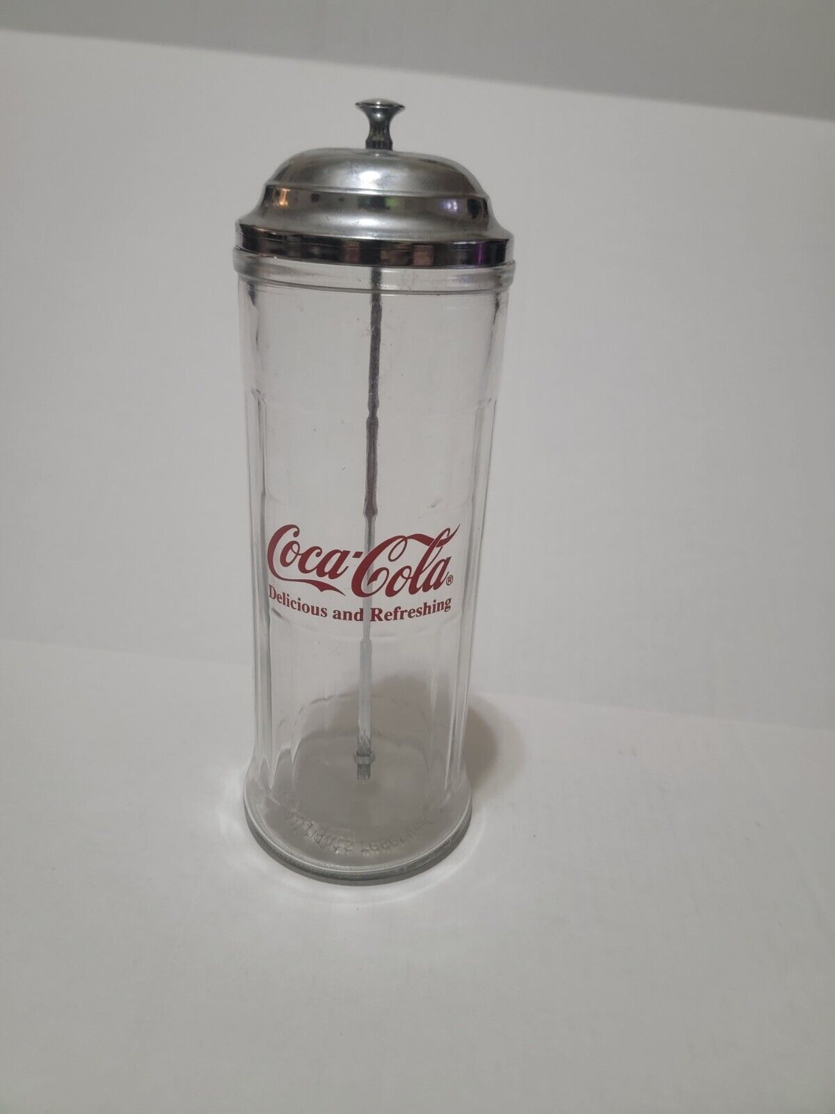 Vintage  Coca Cola Countertop Straw  Dispenser