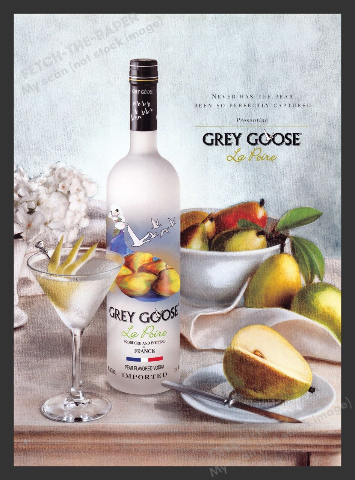 Grey Goose La Poire Vodka Table Setting Alcohol 2007 Print Advertisement Ad
