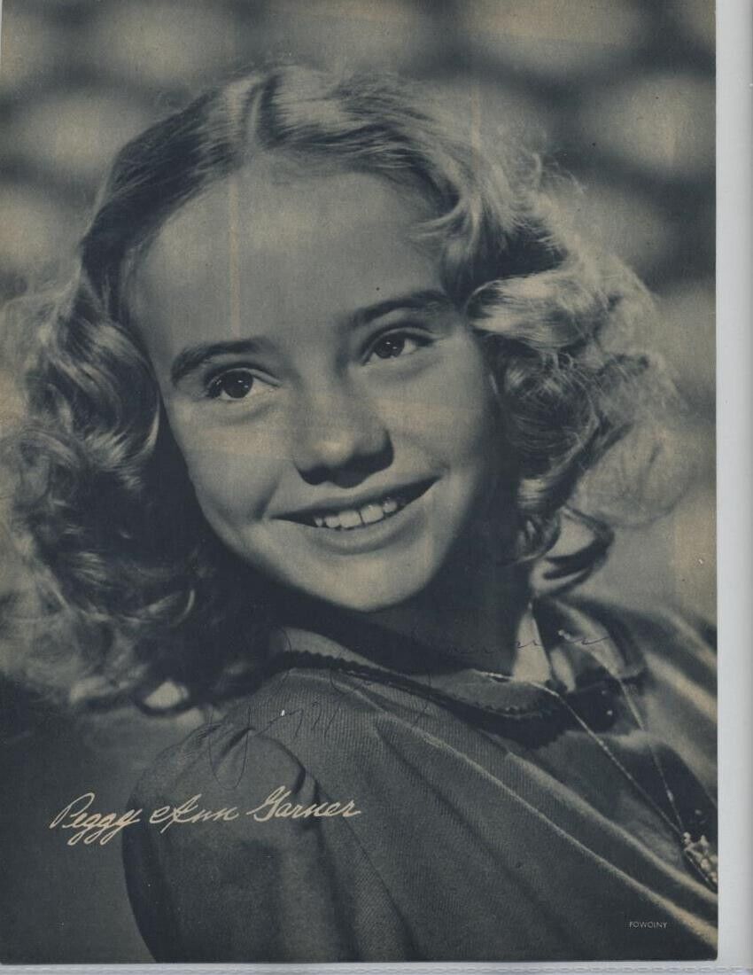 PEGGY ANN GARNER SCARCE SIGNED AS CHILD AUTOGRAPH ACADEMY AWARD DIED YOUNG 53