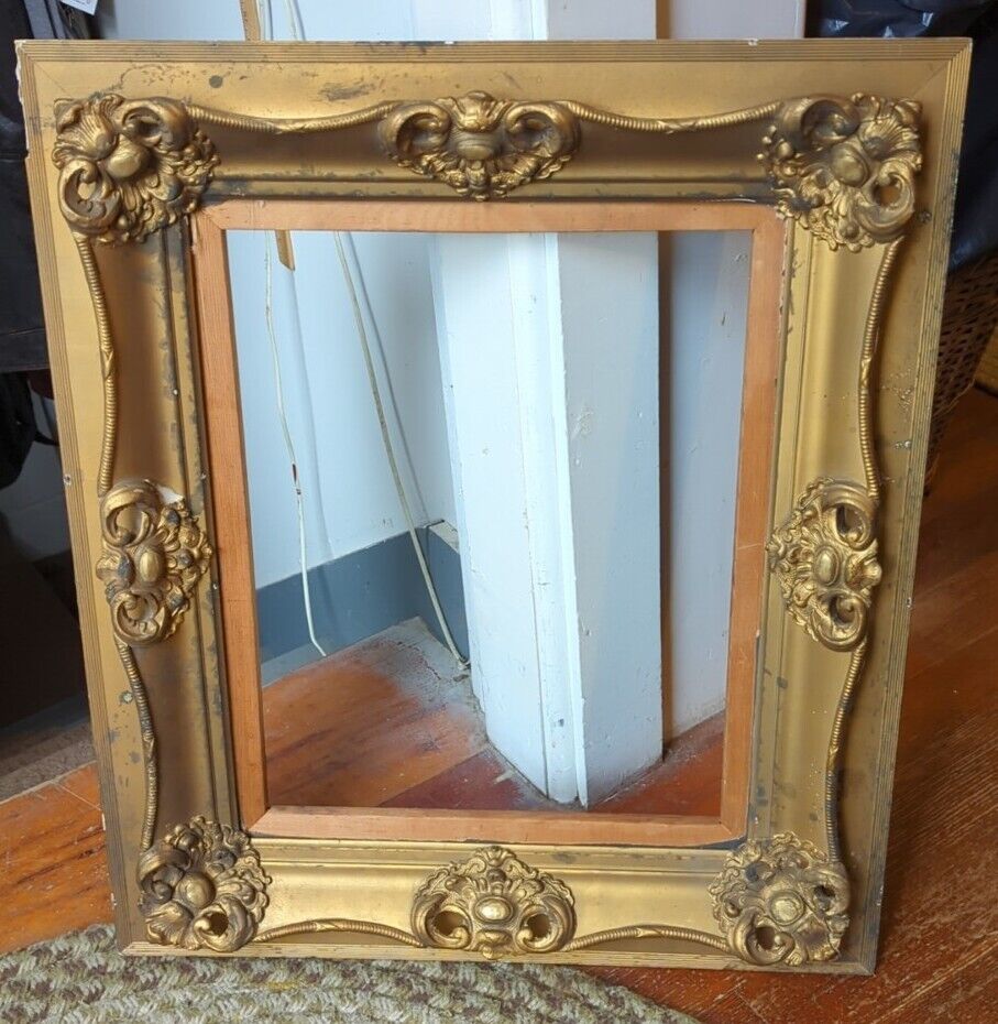 Absolutely Gorgeous Antique Ornate Victorian Decorative Wooden Frame READ