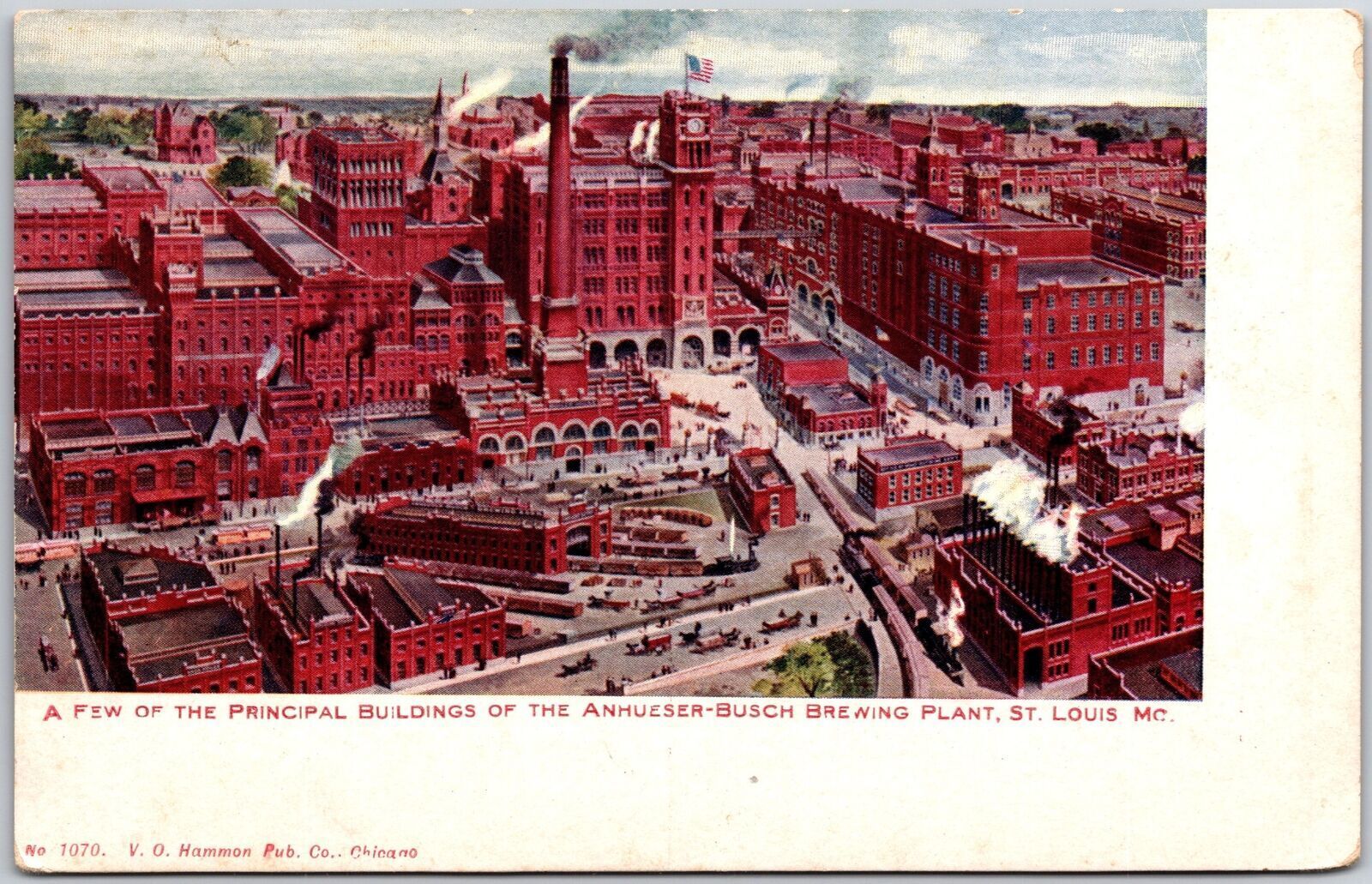 Principal Bldgs. Of Anheuser-Busch Brewing Plant St. Louis Missouri MO Postcard