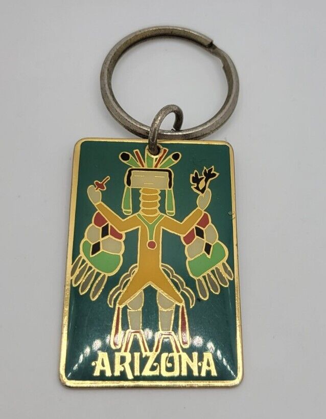 Vintage Gold Arizona Keychain