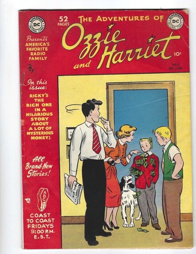 Adventures of Ozzie and Harriet #2 DC 1949 Flat tight and glossy FN+ or better