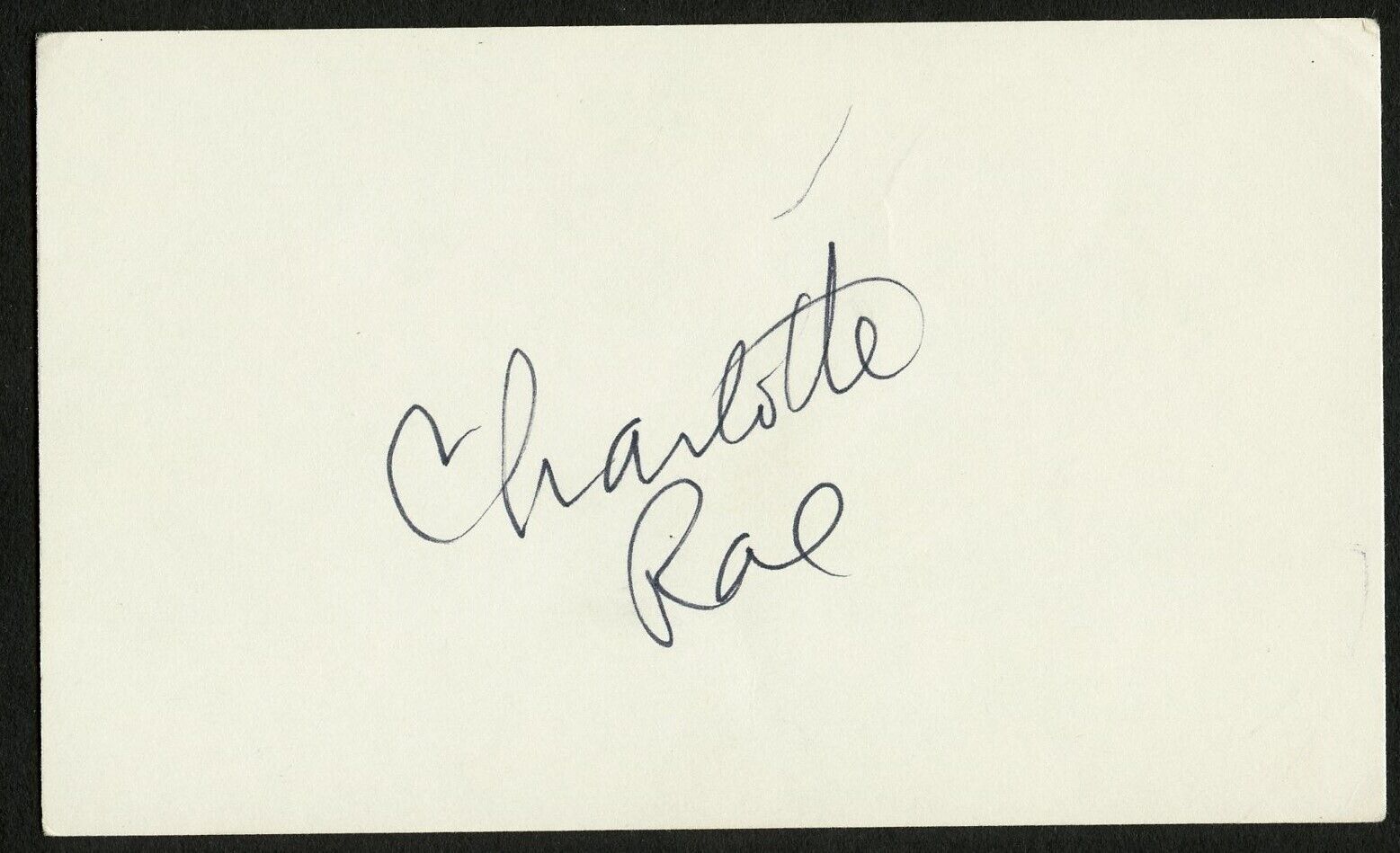 Charlotte Rae d2018 signed autograph auto 3x5 Cut American Actress & Singer