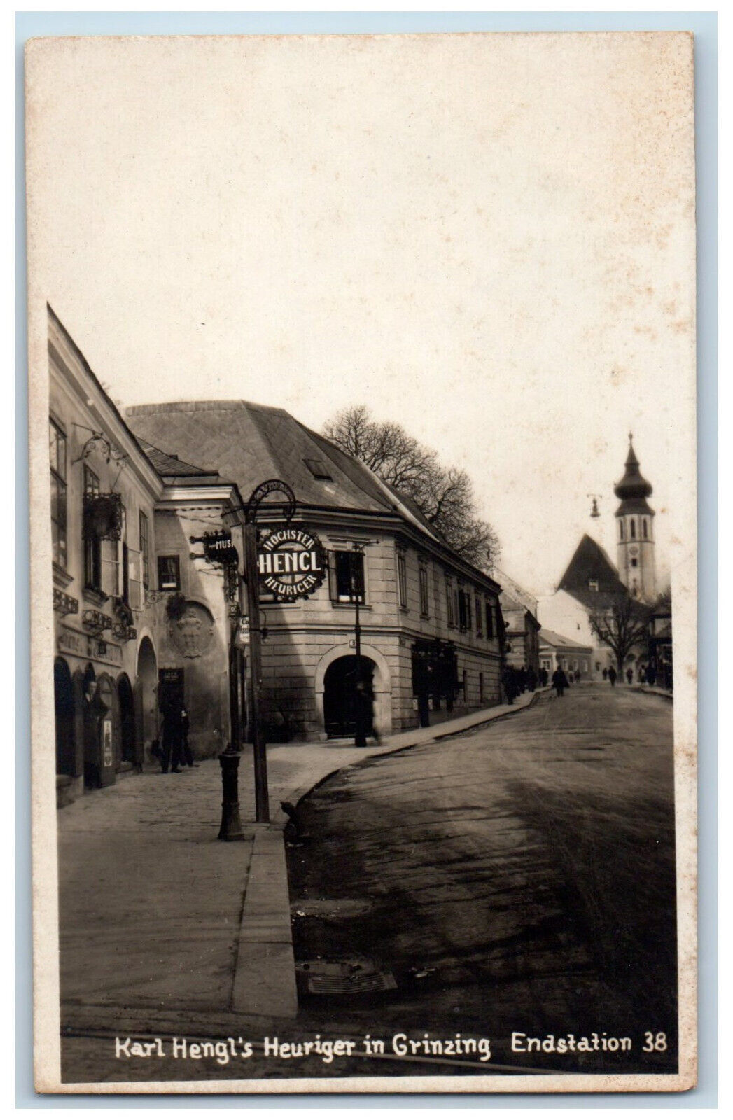 Vienna Austria Postcard Karl Hengl\'s Heuriger Grinzing End c1920\'s RPPC Photo