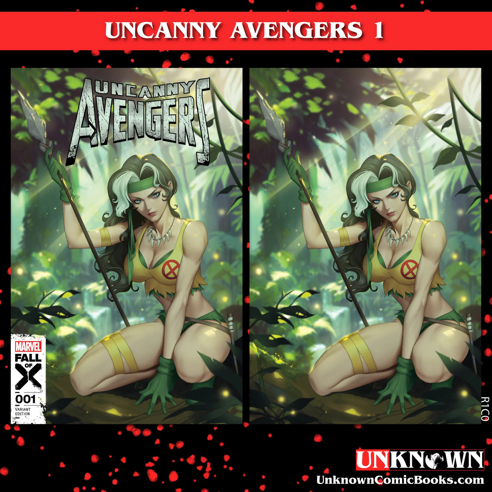 [2 PACK] UNCANNY AVENGERS #1 [G.O.D.S., FALL] UNKNOWN COMICS R1C0 EXCLUSIVE VAR
