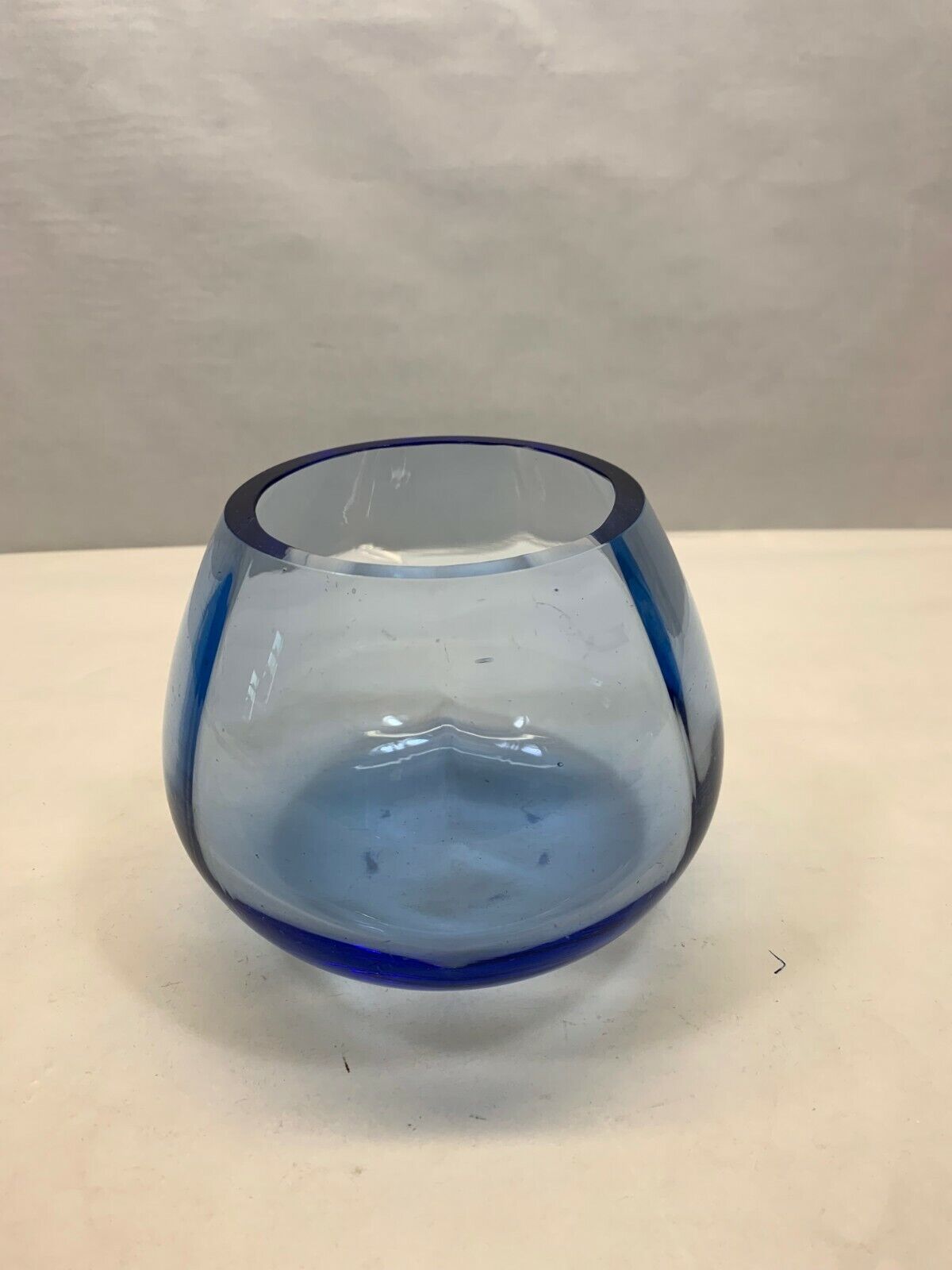  cobalt blue glass votive candle holder vase 