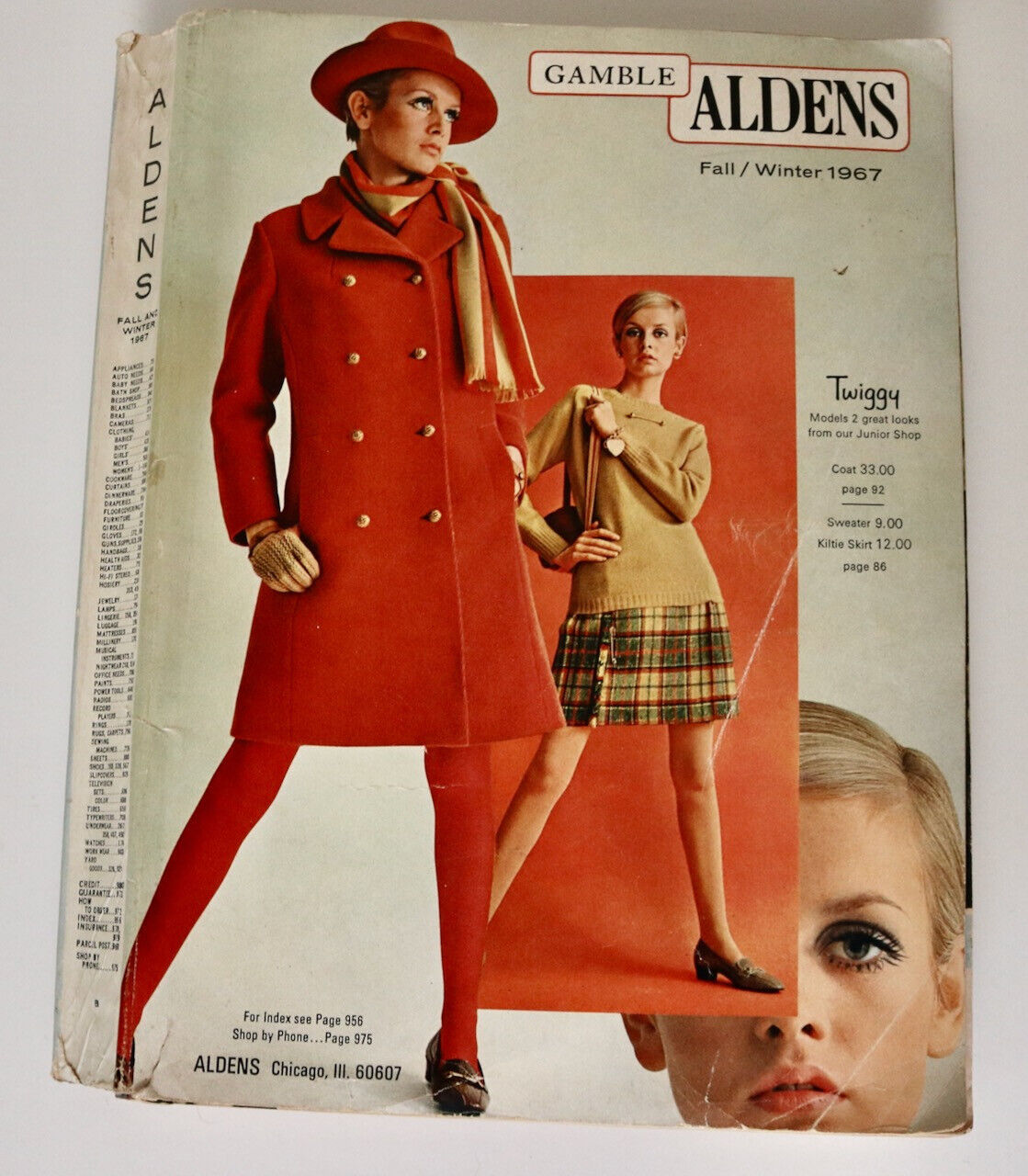 Gamble Alden\'s vintage Fall 1967 catalog department store Twiggy