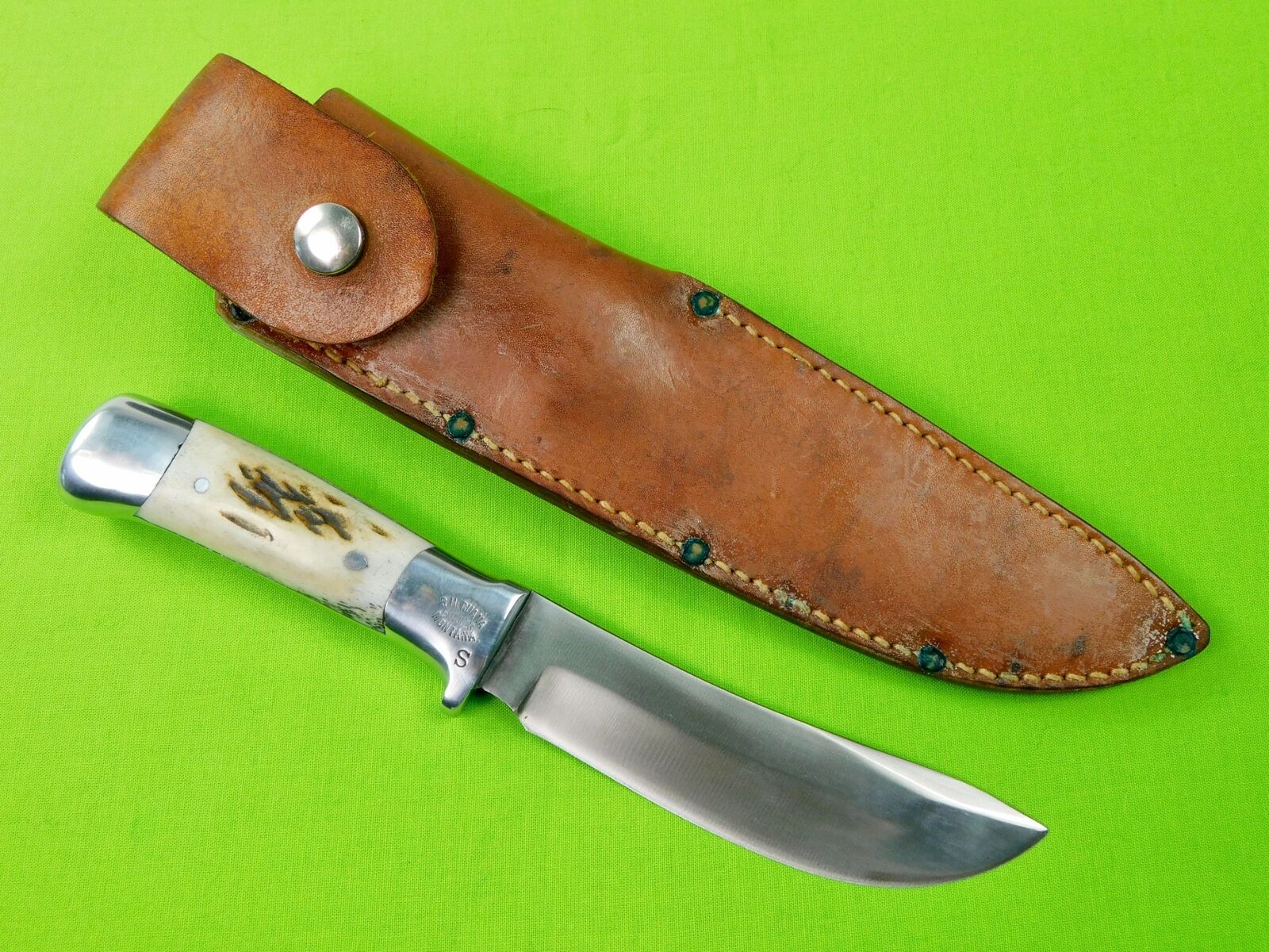 Vintage US Custom Handmade R.H. RUANA Bonner Montana Large S Hunting Knife