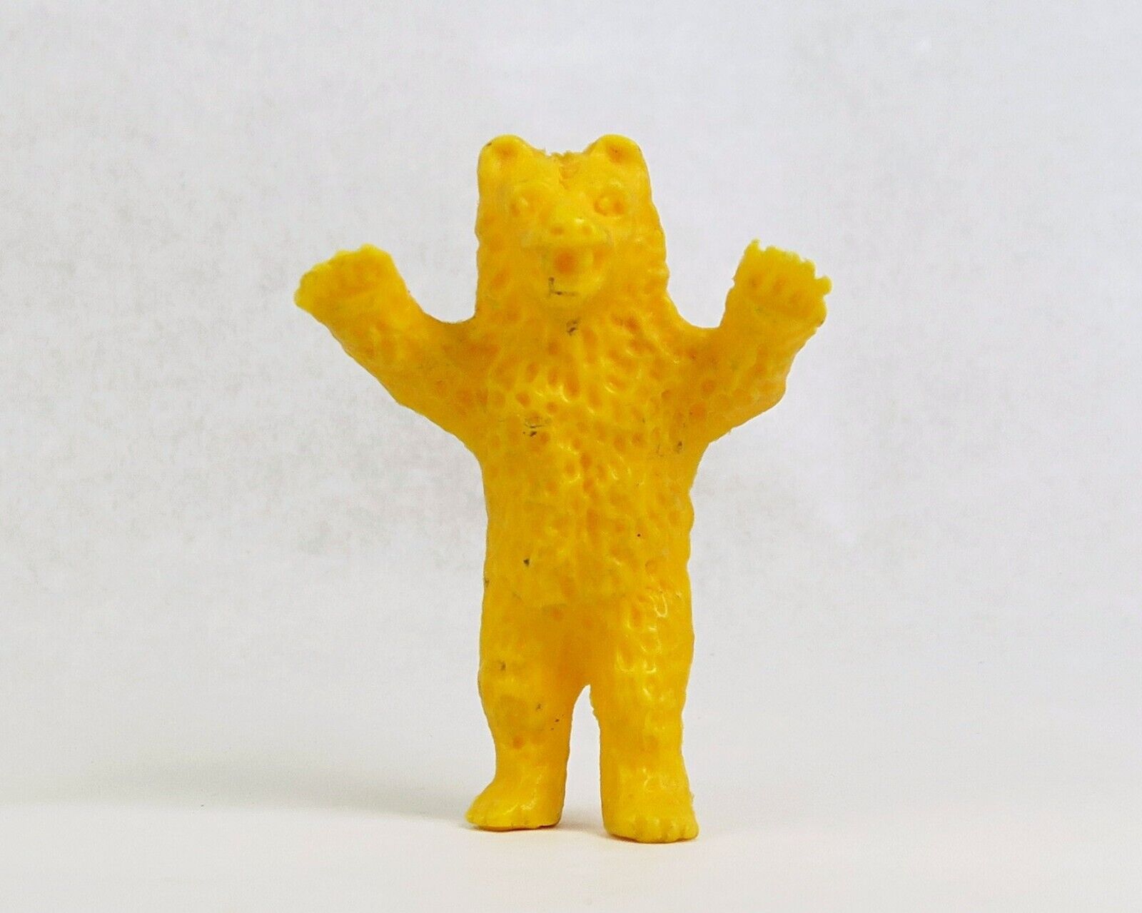 Standing Bear Yellow Figure Vintage 1970s MPC Plastic Animal Grizzly Toys