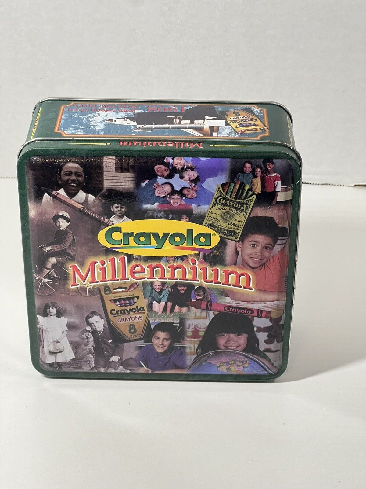 Vintage 1999 Crayola Millennium Tin with Millennium Book NO CRAYONS