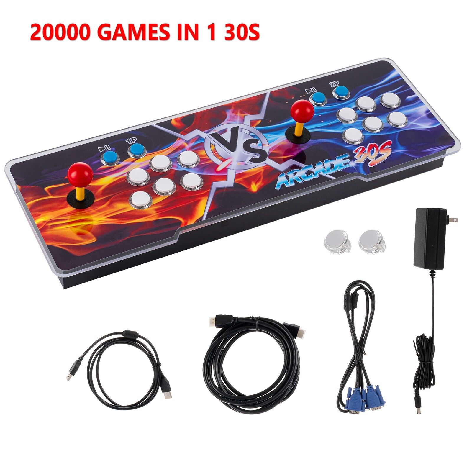2024 Pandora Box 30S 20000 3D & 2D Games in 1 Home Arcade Console 1280P HDMI