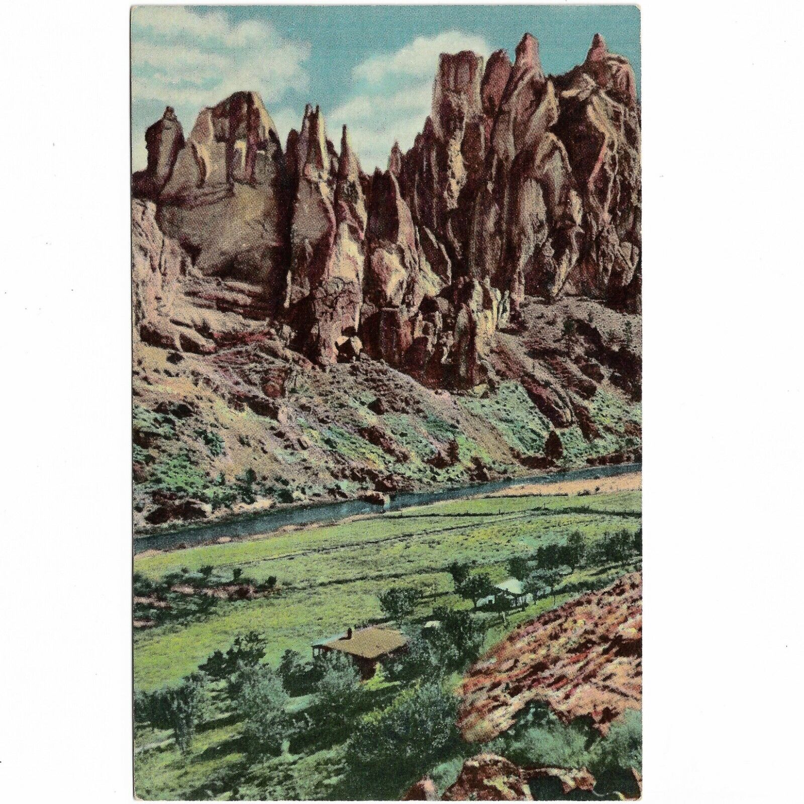 Smith Rocks Crooked River Canyon Oregon - Vintage 1953 Postcard - PC1014