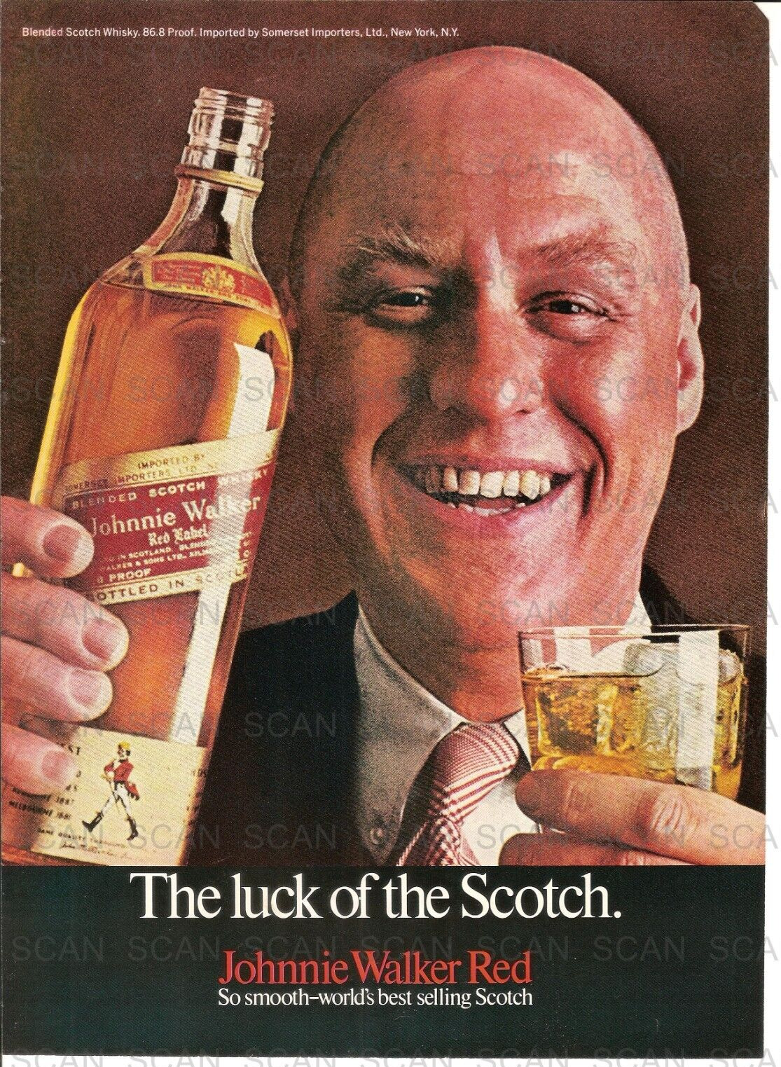 1969 Johnnie Walker Red Vintage Magazine Ad    Blended Scotch Whisky