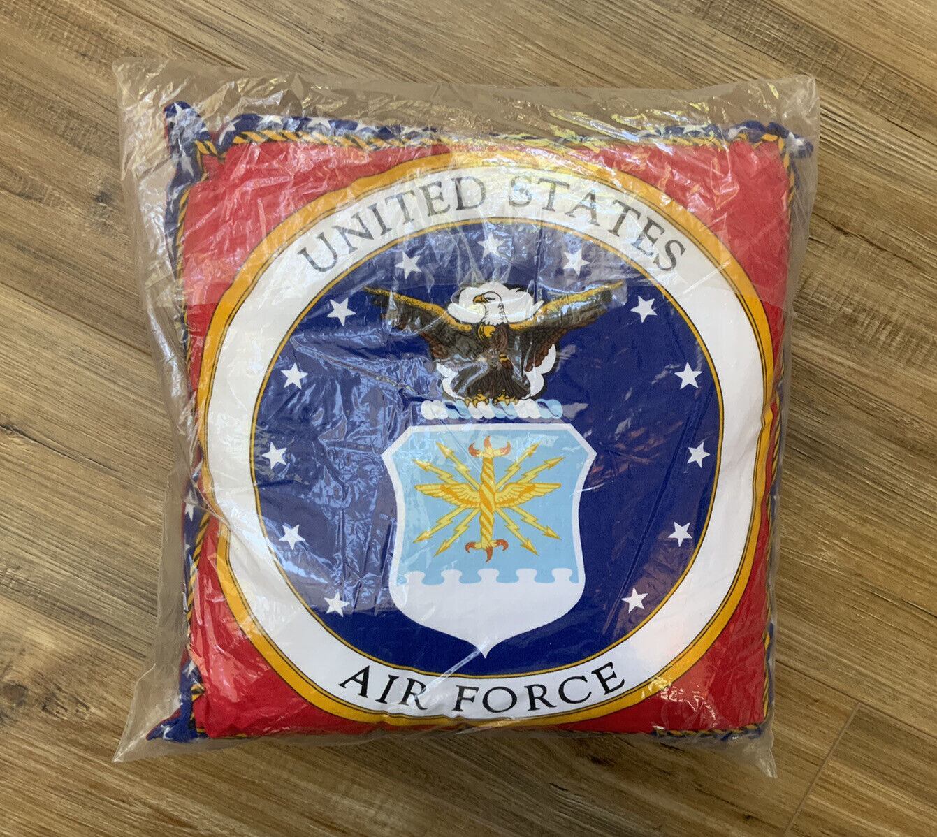 NEW VINTAGE SOFT N CRAFTY UNITED STATES AIR FORCE EAGLE USA THROW JOANN PILLOW