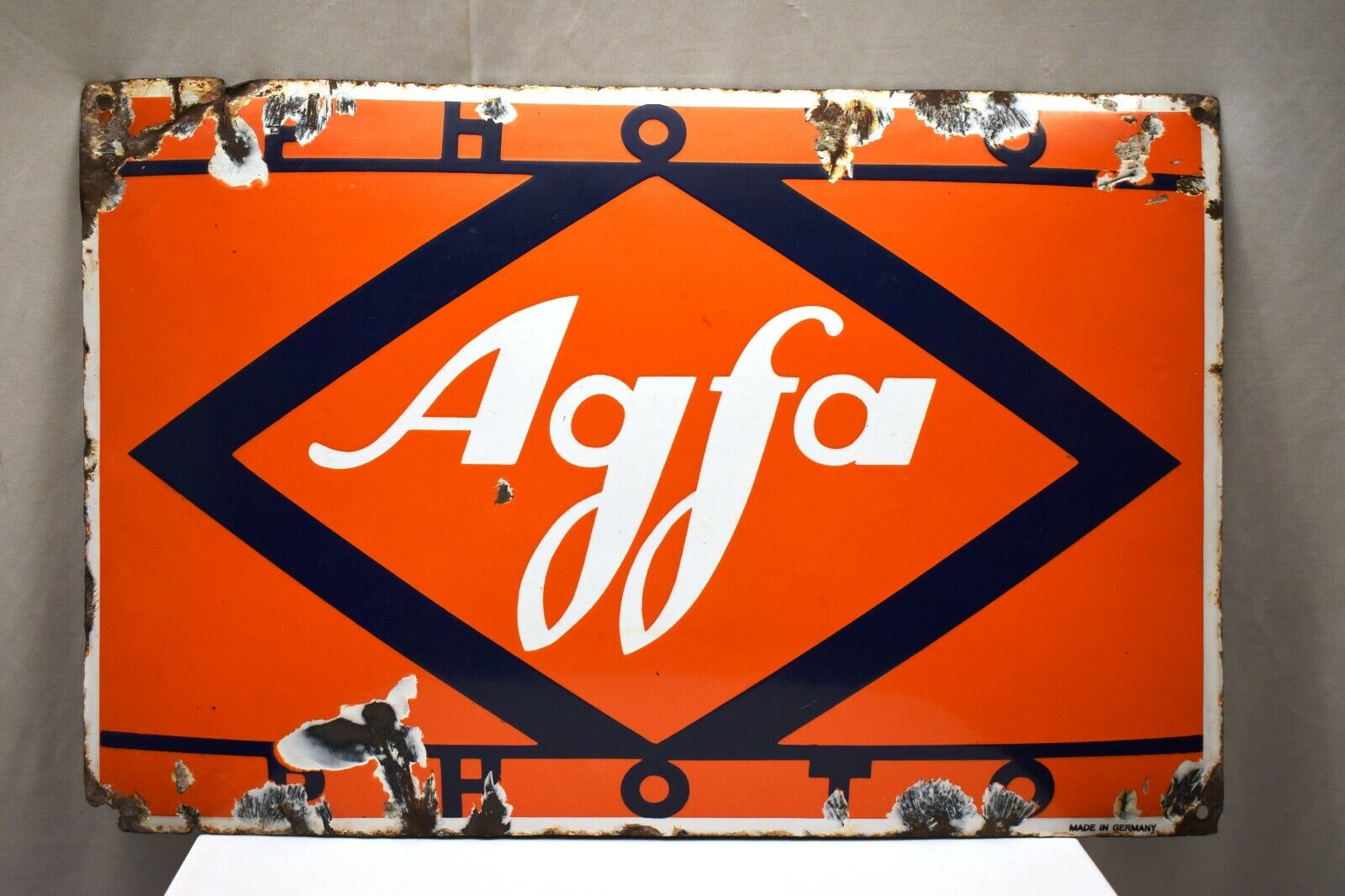 Vintage Agfa Camera German Advertising Sign Board Porcelain Enamel Collectible\