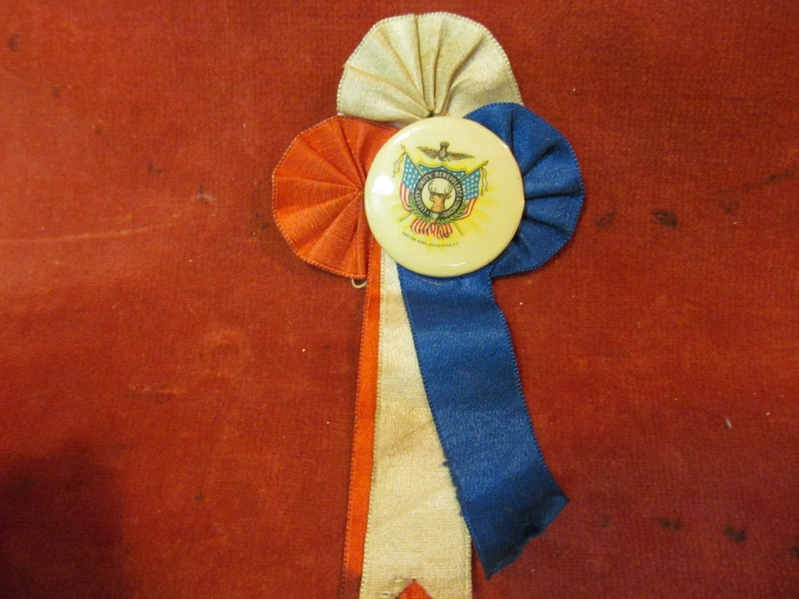 ANTIQUE FORESTERS OF AMERICA CELLULOID RIBBON PIN