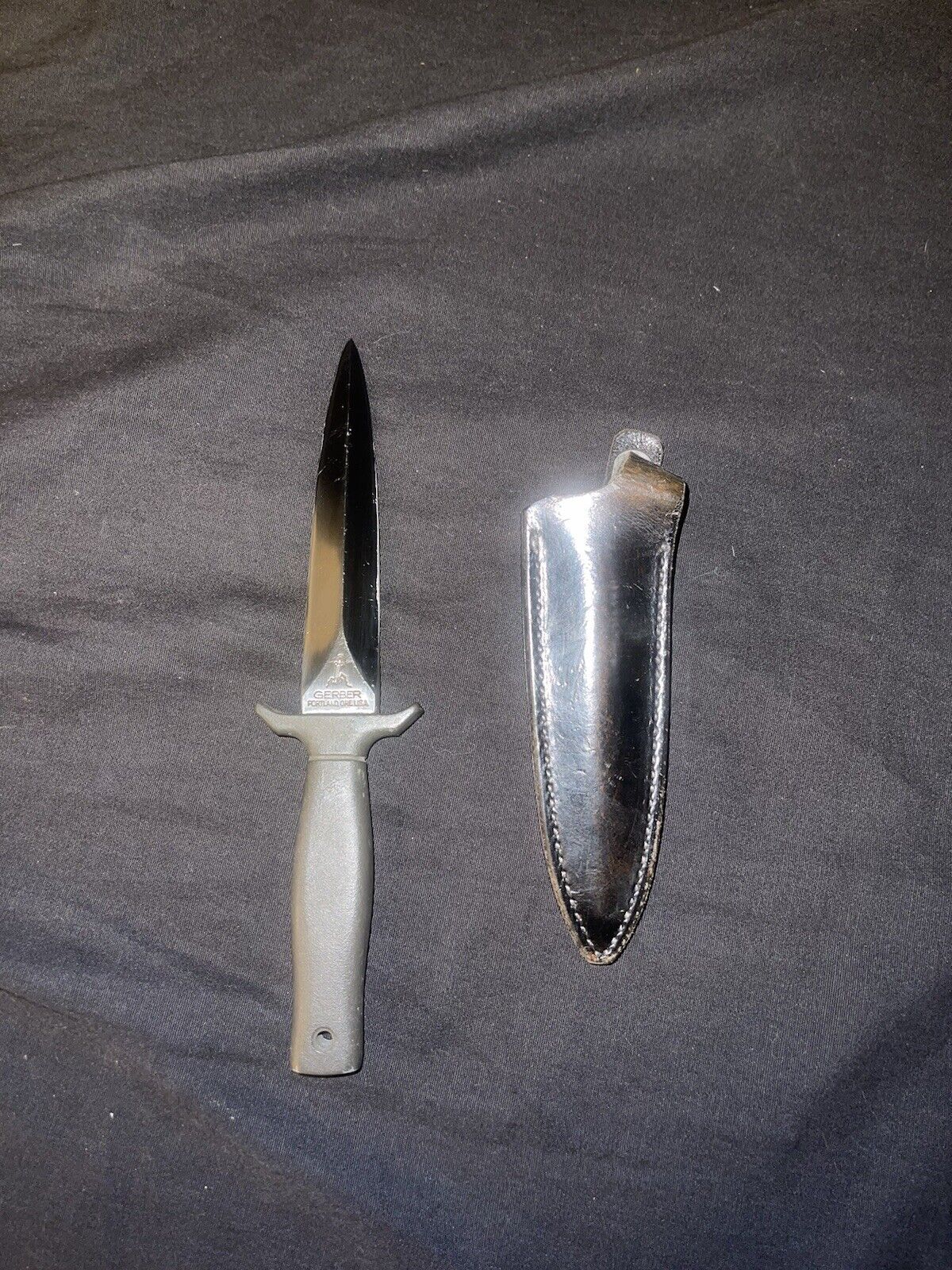 Vintage Gerber Mark 1 Boot Dagger Knife W/original Sheath **Pristine**Must See