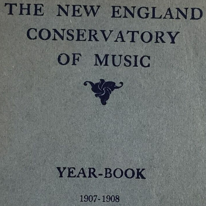 New England Conservatory Music Yearbook 1907-1908 Map Guide Program Book U222
