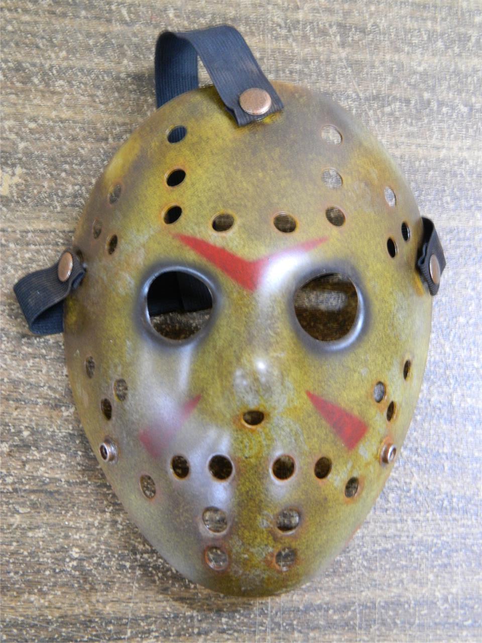   Adult HORROR MOVIE MASK - Jason Voorhees Dark Hockey Mask Friday the 13th 