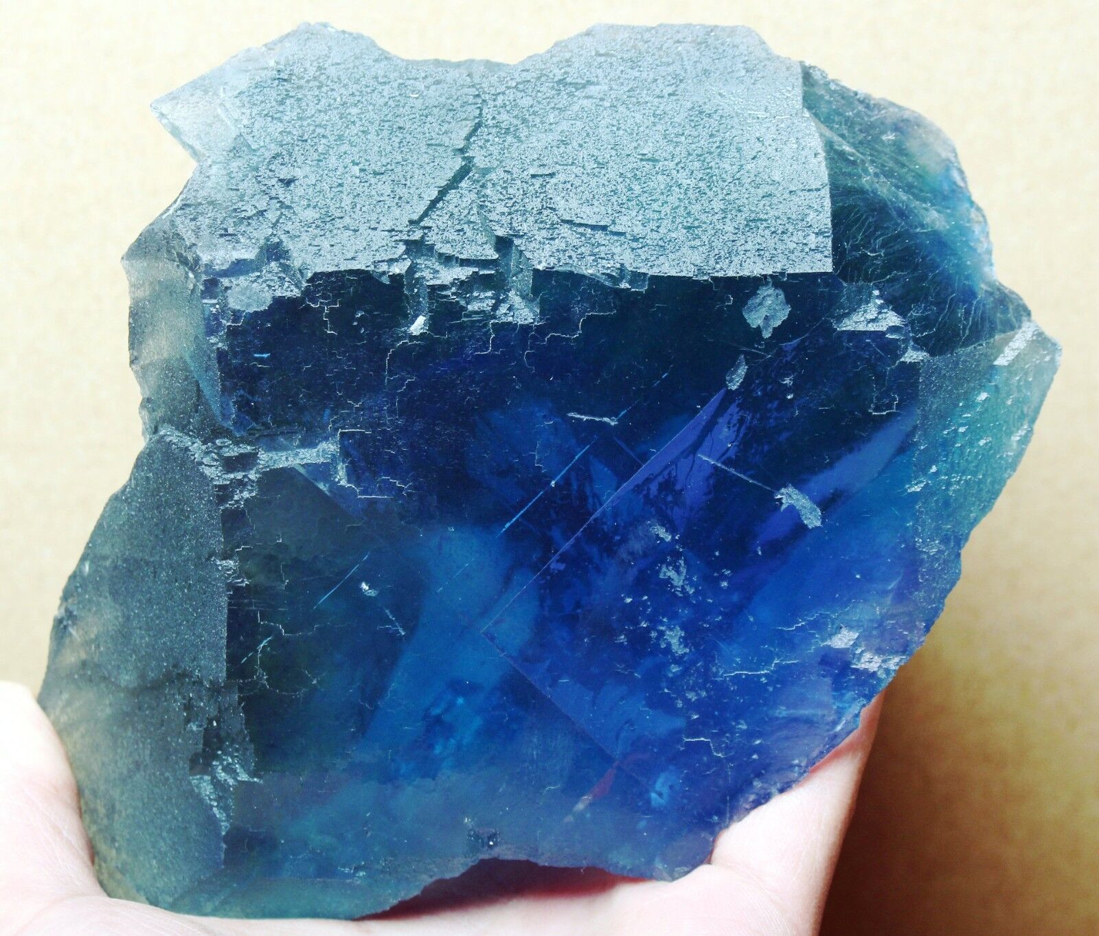 Rare Larger Particles Blue/Green Cube Fluorite Crystal Mineral Specimen