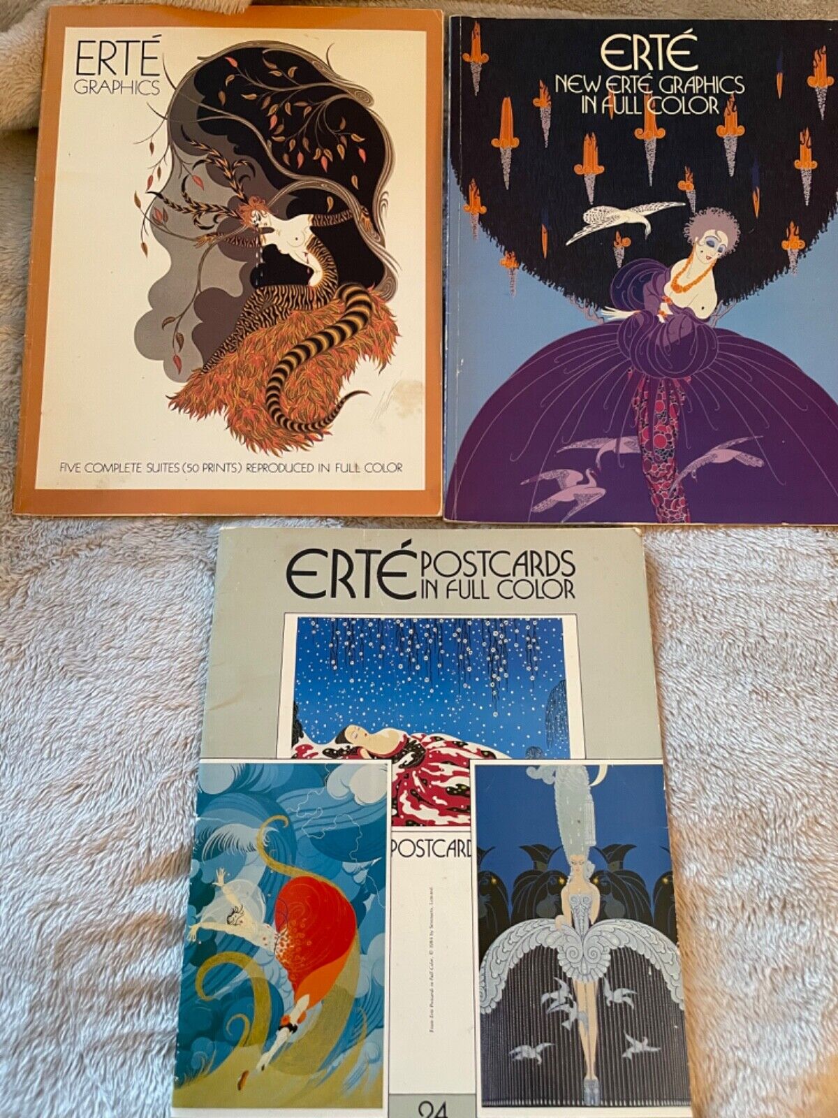 ERTE’  LOT OF 3  COLLECTIONS OF GRAPHICS AND POSTCARDS