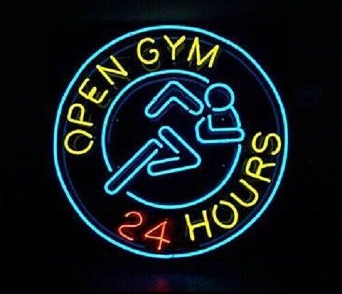 New Open Gym 24 Hours Neon Light Sign 24\