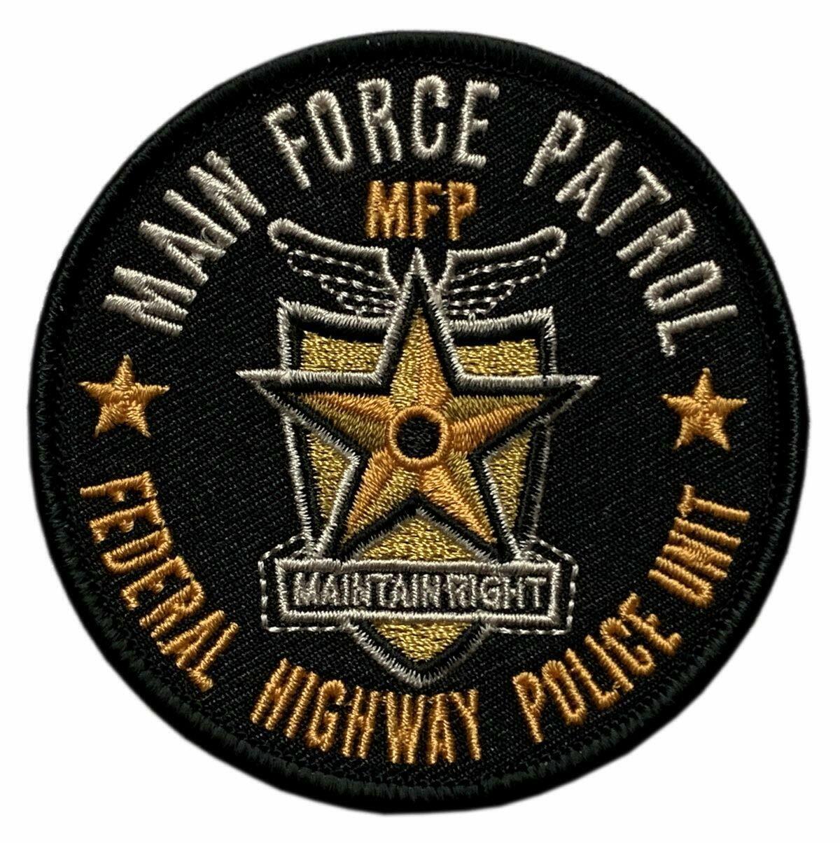 Mad Max Main Force Police Patrol Patch (Hook Fastener -FP1)