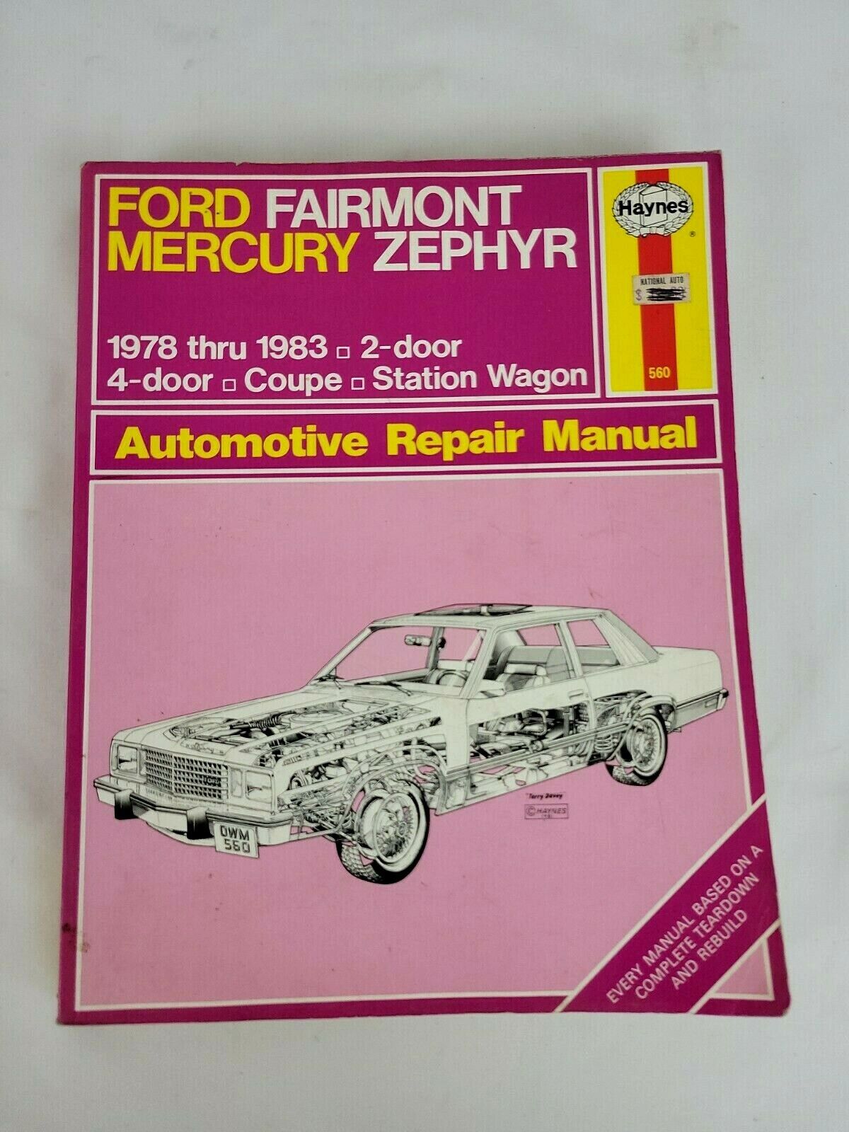 Haynes Ford Fairmont Mercury Zephyr 1978-1983 Automotive Repair Manual Book