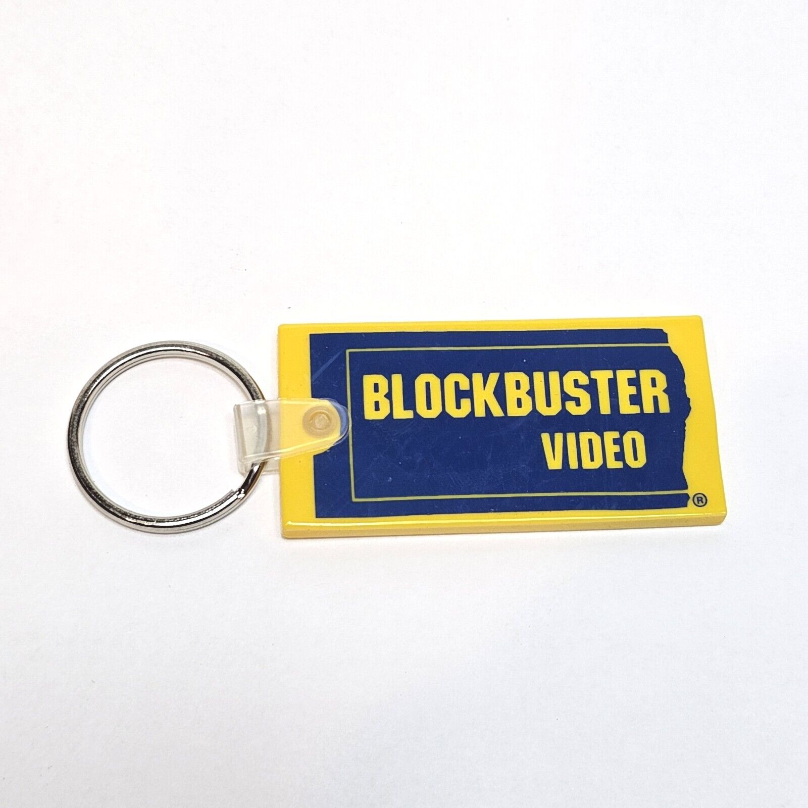 Vtg Blockbuster Video Rubber Keychain Rental Chain Promo Trinket Vhs Gaming 90s