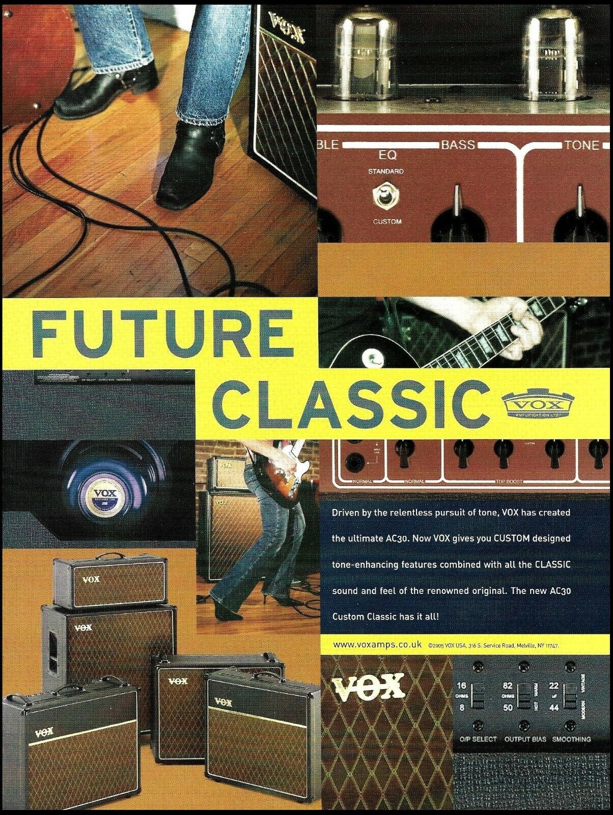2005 Vox AC30 amplifier series advertisement original 8 x 11 amp ad print