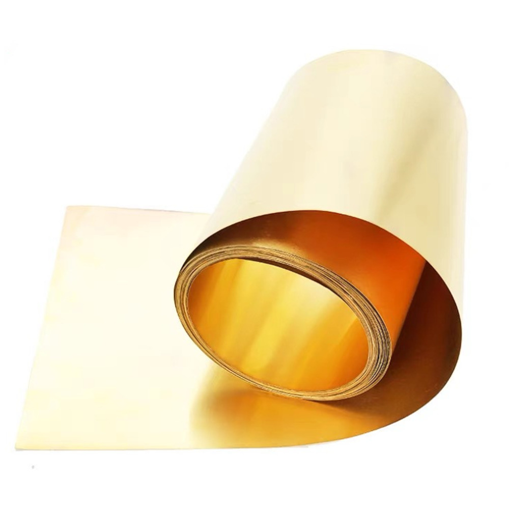 H62 Brass Metal Thin Sheet Foil Plate Strips , 10/20/30/40/50/60/100/200mm Width