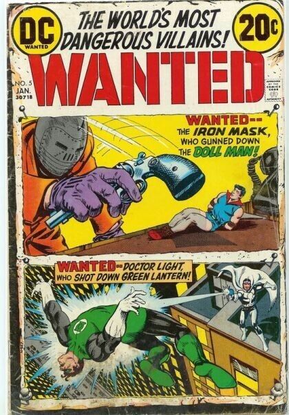 Wanted, The World's Most Dangerous Villains (1972) #5 FN/VF. Stock Image
