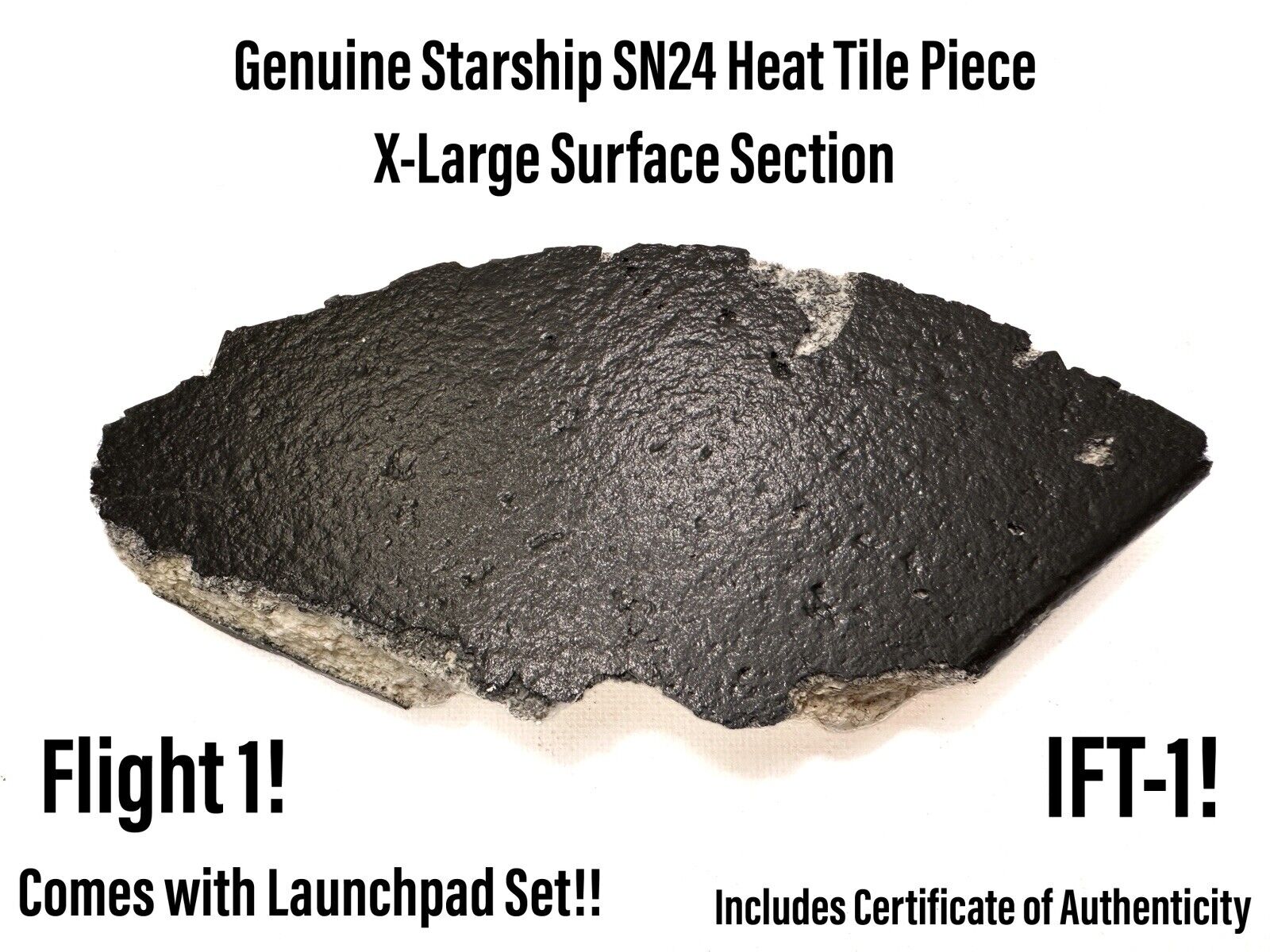 SpaceX Starship SN24 S24 X LargeHeat Shield Tile & Launchpad 3pc Collector Set