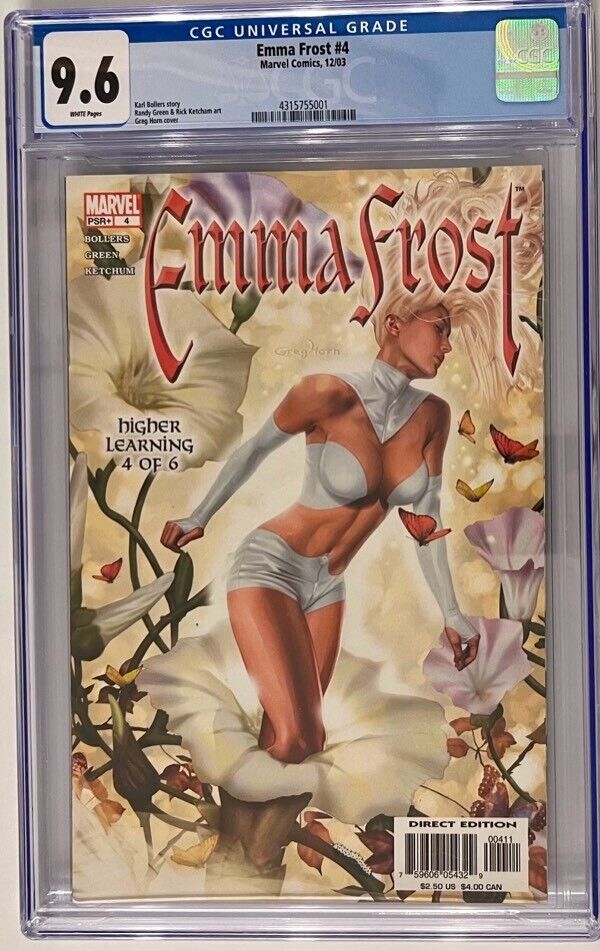EMMA FROST #4 CGC 9.6 NM 2003 Beautiful GREG HORN Cover