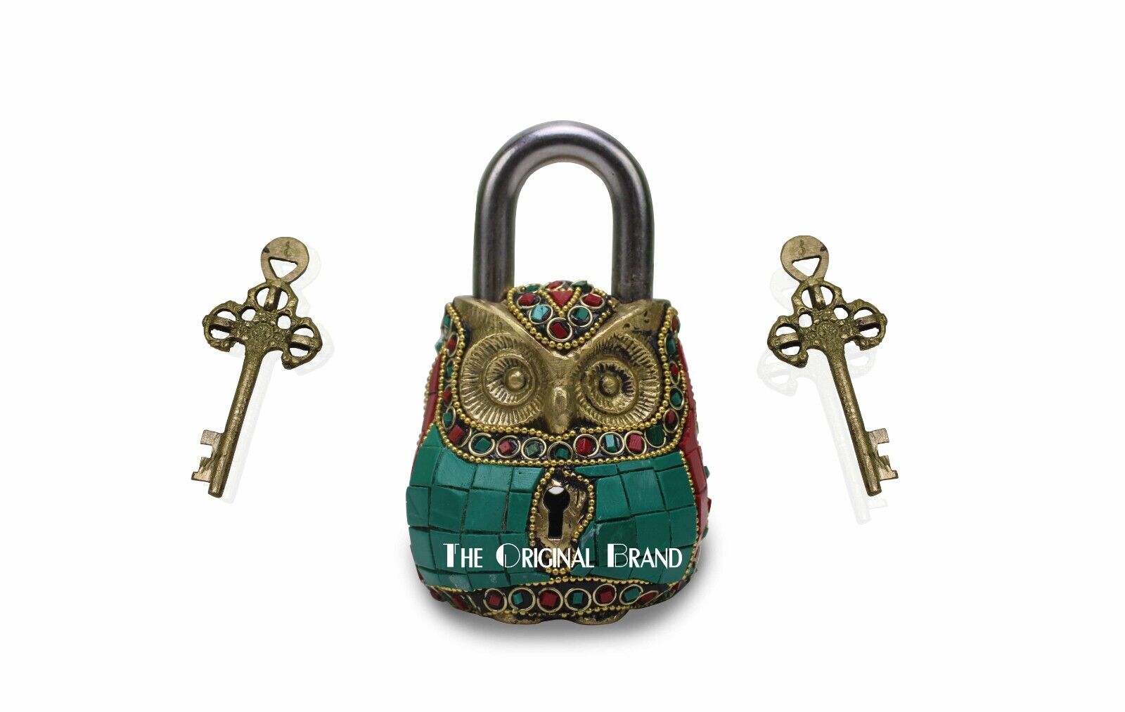 Owl Shaped Brass Lock Antique Handcrafted Locks for Security 