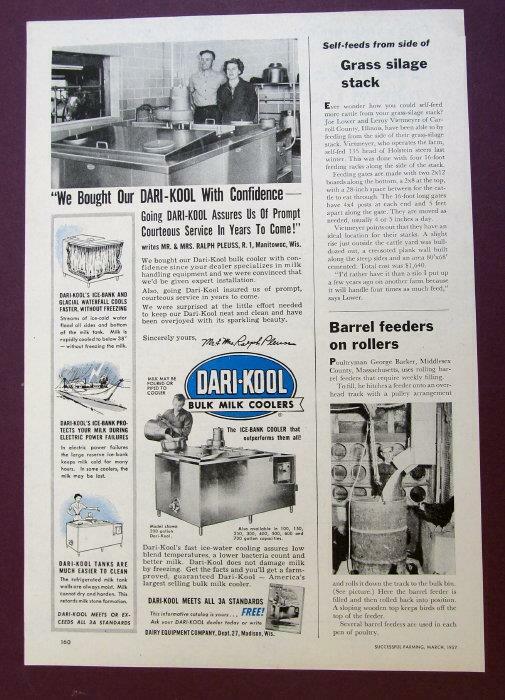 8x12 Original 1957 Dari-Kool Ad Features Ralph Pleuss, Manitowoc Wisconsin