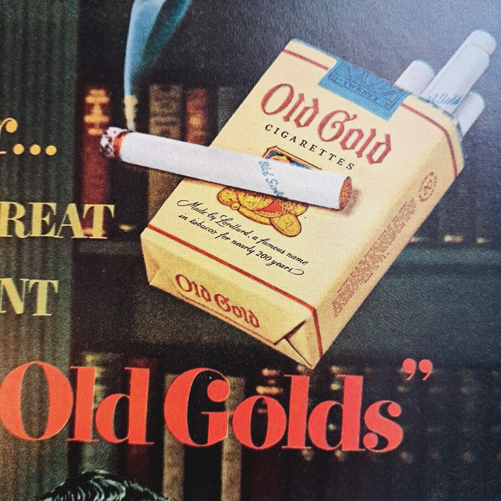 1951 Print Ad OLD GOLD CIGARETTES DENNIS JAMES ORIGINAL AMATUER HOUR NBC TOBACCO